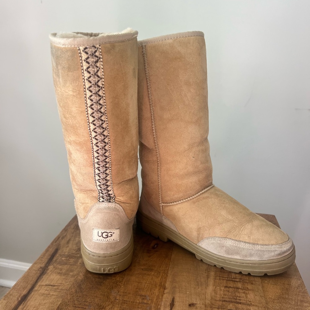 UGG Ultra Tall Braid Sheepskin Boots